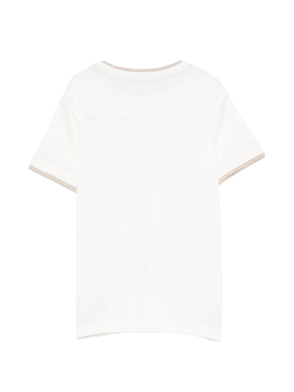 T-shirt per bambino Eleventy Kids bianca con bordi a contrasto EY8P31 Z3708 101BG ELEVENTY KIDS 