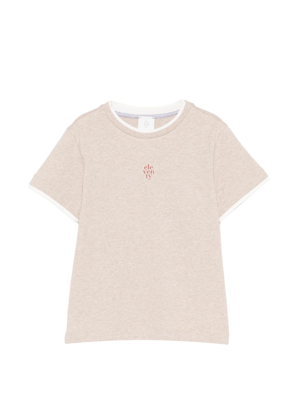 T-shirt per bambino Eleventy Kids beige con logo sul davanti EY8P31 Z3711 873AV ELEVENTY KIDS 
