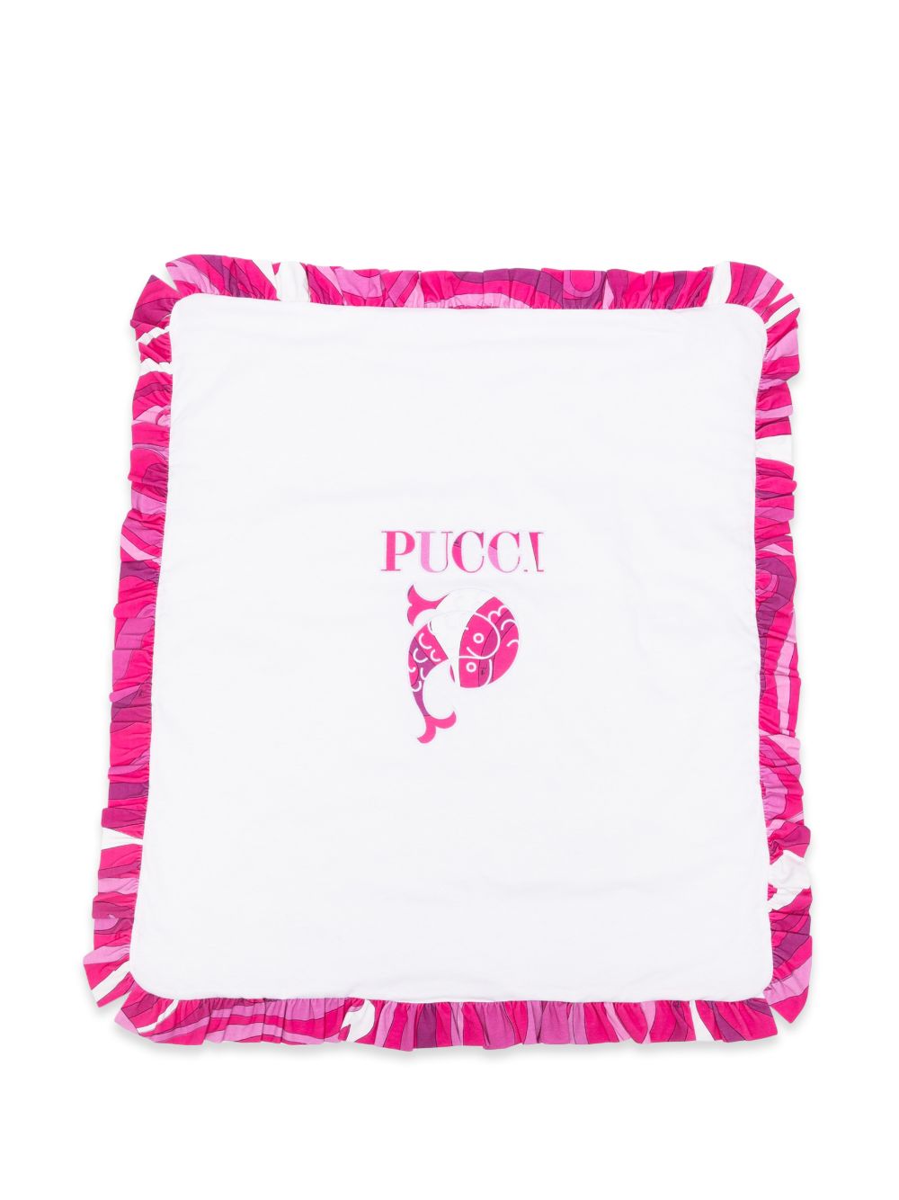 Coperta per neonata Emilio Pucci Junior multicolor con ruches PY0030 Z3672 100FU EMILIO PUCCI KIDS 