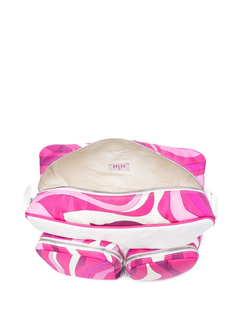 Borsa fasciatoio per neonata Pucci Junior fucsia con stampa grafica PY0088 N0409 570BC EMILIO PUCCI KIDS 