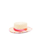 Cappello per bambina Emilio Pucci Junior beige con decorazione a fantasia PY0A67 Z2963 111RS EMILIO PUCCI KIDS 