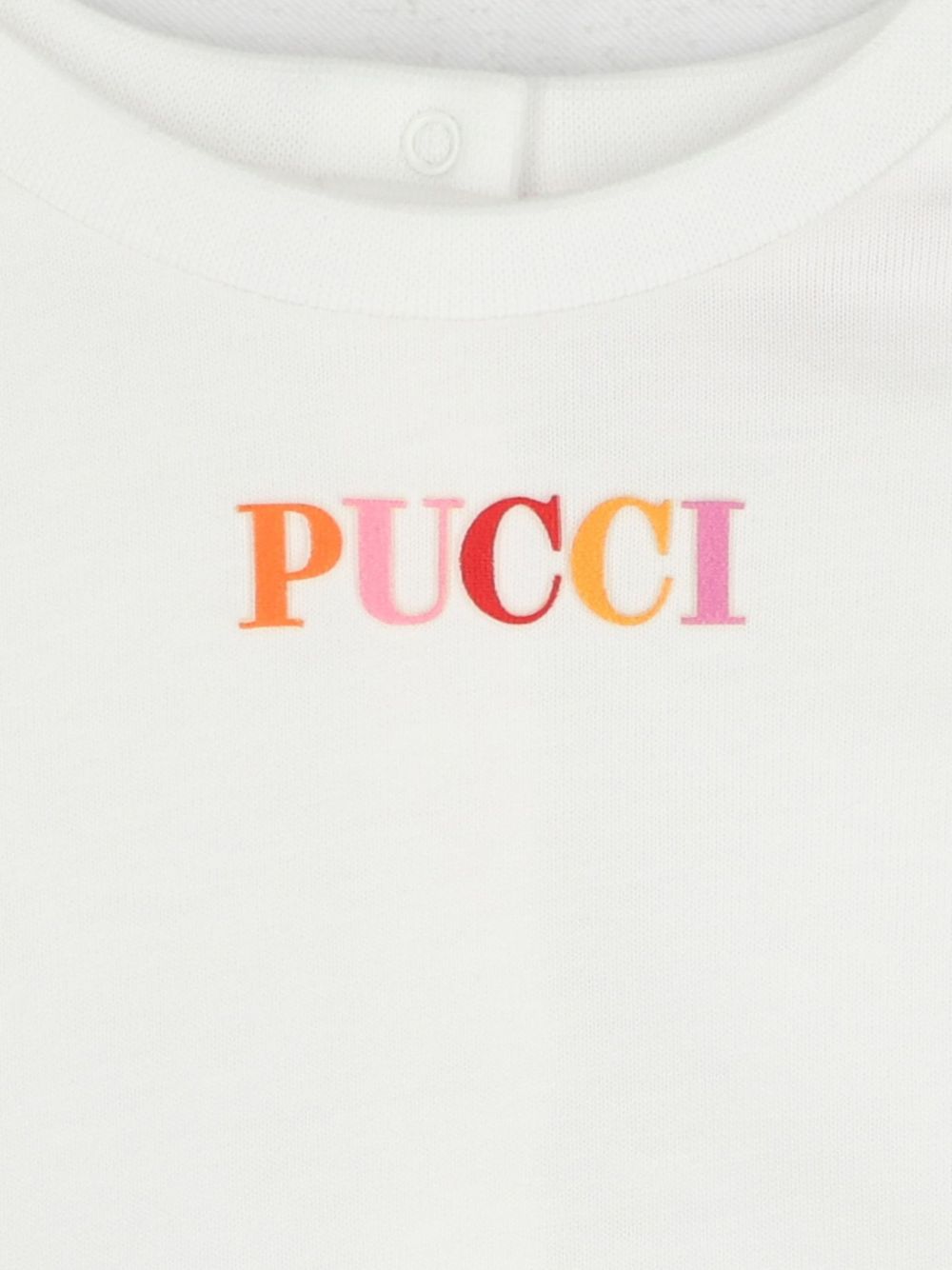 Abito per neonata Emilio Pucci Junior bianco con stampa iride PY1062 Z3672 100AR EMILIO PUCCI KIDS 