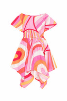 Abito per bambina Emilio Pucci Junior multicolore con stampa grafica all-over PY1A11 P0585 50EAR EMILIO PUCCI KIDS 