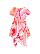 Abito per bambina Emilio Pucci Junior multicolore con stampa grafica all-over PY1A11 P0585 50EAR EMILIO PUCCI KIDS 