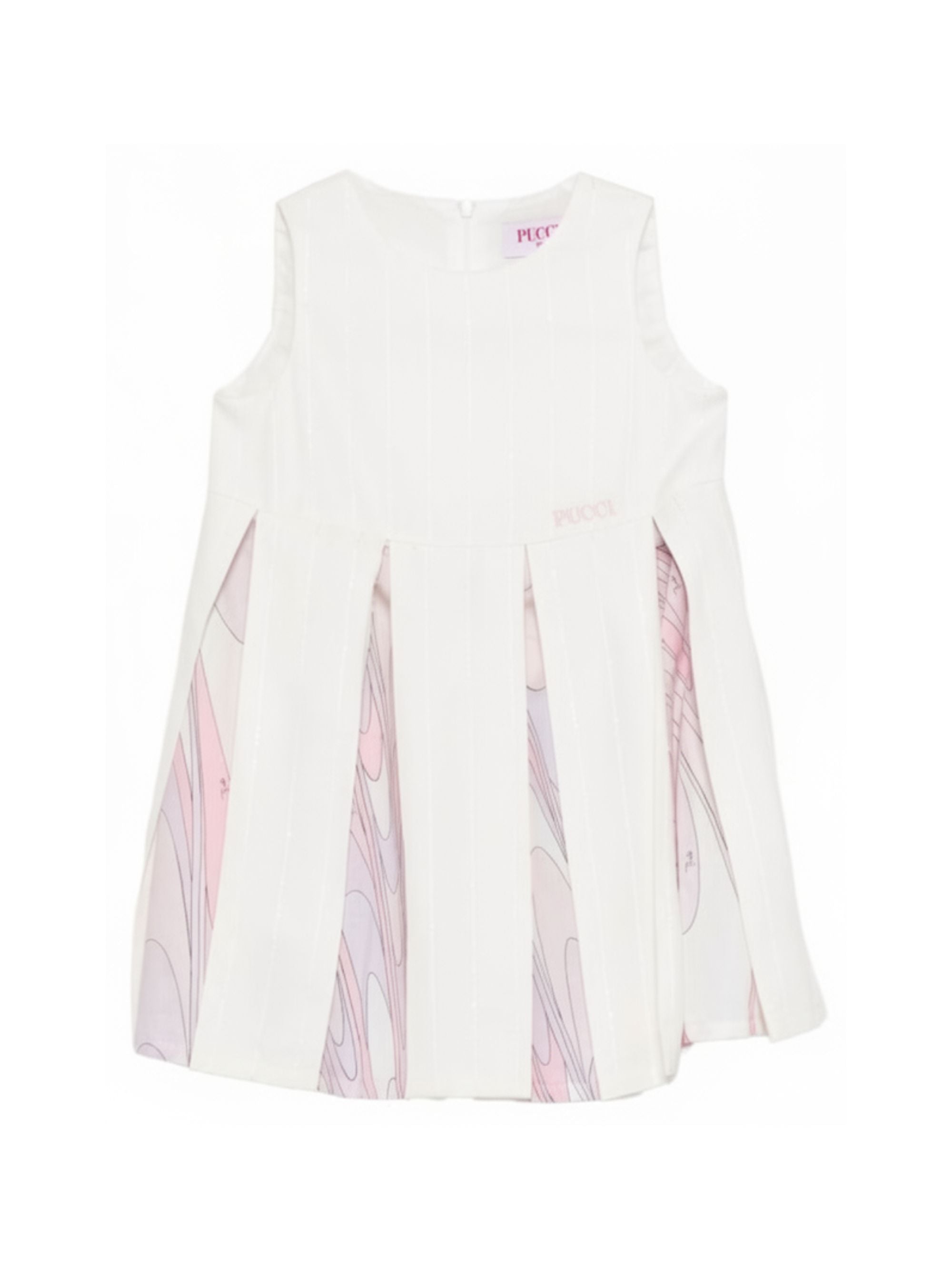 Abito per bambina Pucci Junior rosa con design plissettato PY1B42 S0228 101BC EMILIO PUCCI KIDS 