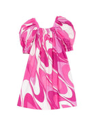 Abito per bambina Emilio Pucci Junior rosa a maniche corte PY1C01 P0584 570BC EMILIO PUCCI KIDS 