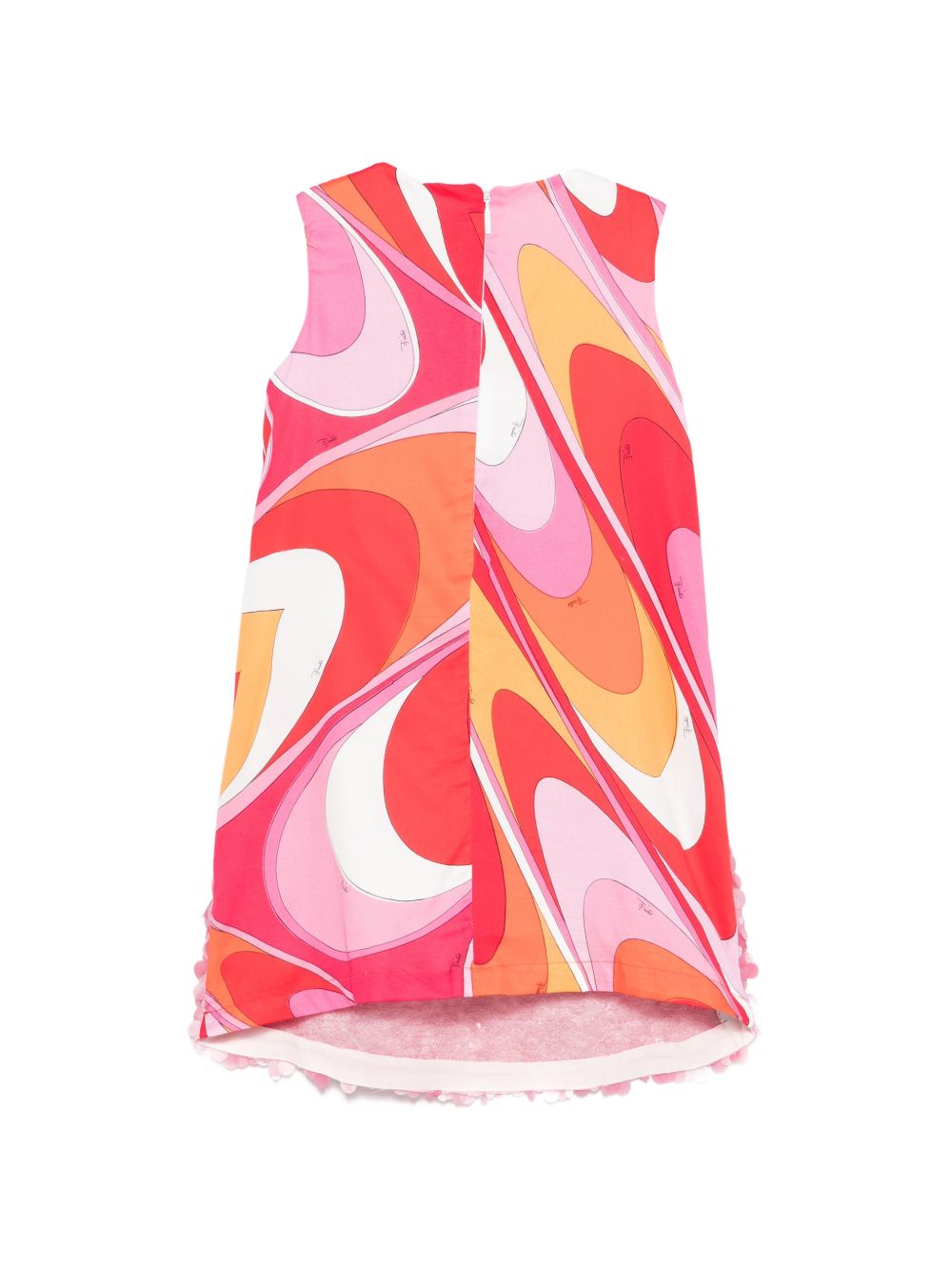 Abito per bambina Pucci Junior rosa con decorazioni di paillettes PY1C82 U0278 511 EMILIO PUCCI KIDS 