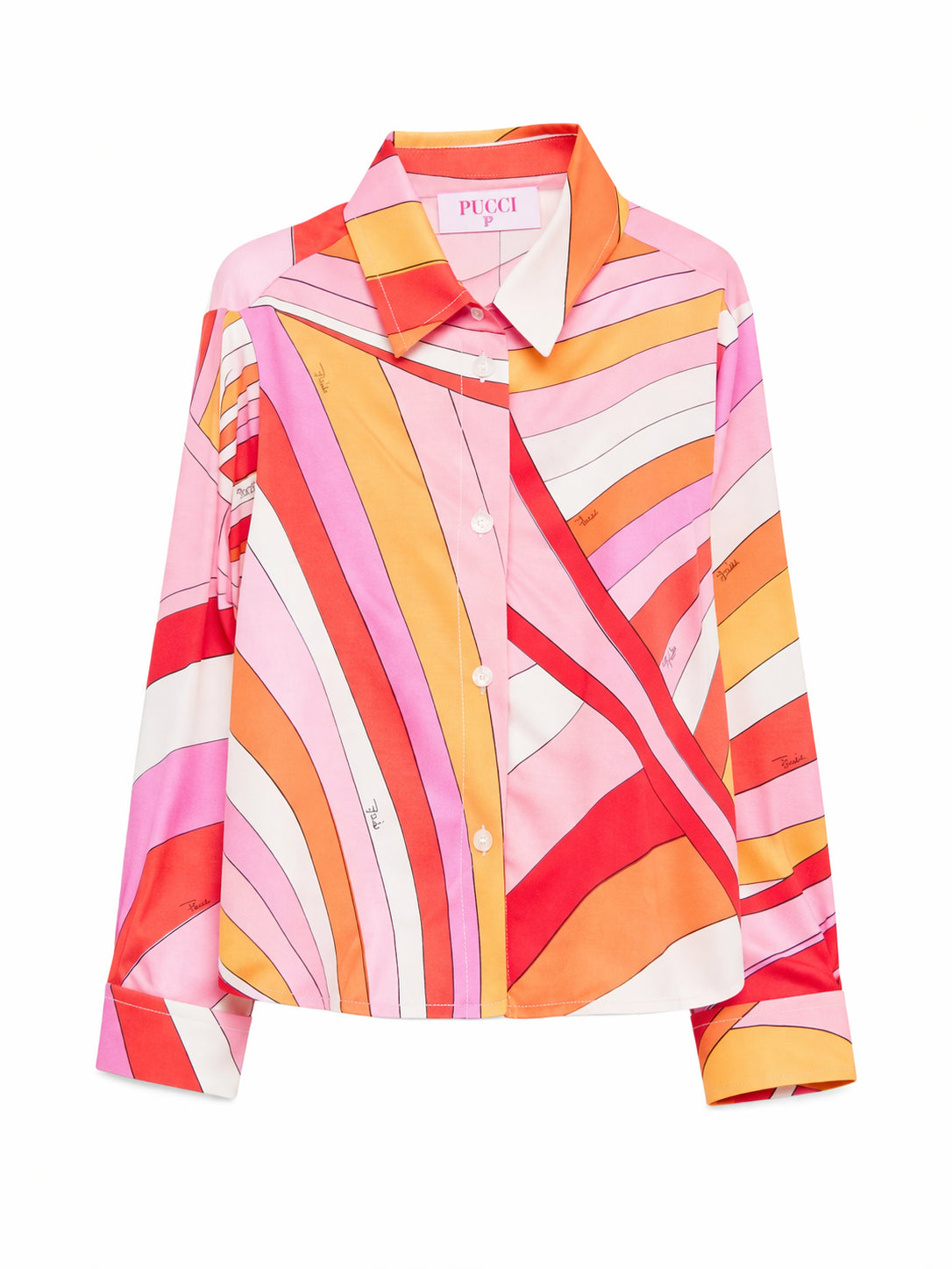 Camicia per bambina Emilio Pucci Junior multicolore con colletto classico PY5A00 K0281 50EAR EMILIO PUCCI KIDS 
