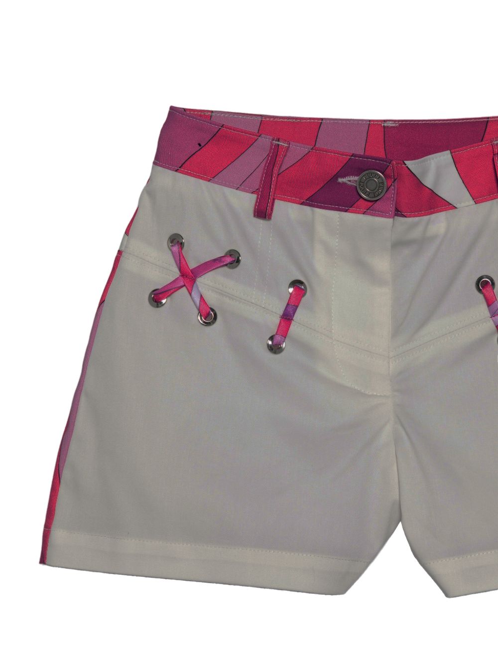 Shorts per bambina Emilio Pucci Junior multicolore con stampa grafica sul retro PY6B19 G0199 100FU EMILIO PUCCI KIDS 