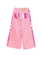 Pantaloni per bambina Emilio Pucci Junior rosa con stampa laterale PY6B30 D0139 542 EMILIO PUCCI KIDS 
