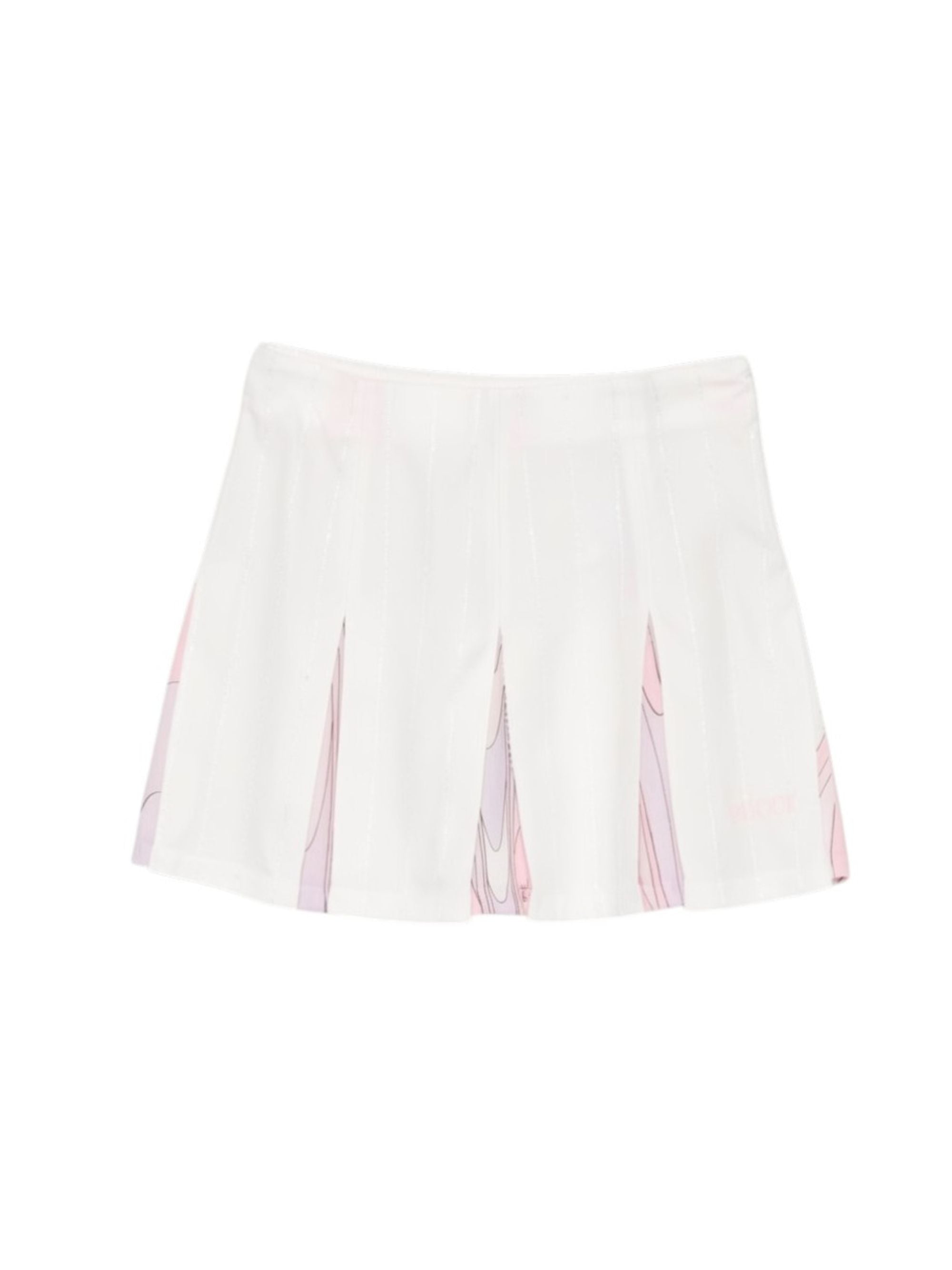 Gonna plissettata per bambina Emilio Pucci Junior bianca con stampa PY7A71 S0228 101BC EMILIO PUCCI KIDS 