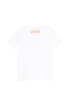 T-shirt per bambina Emilio Pucci Junior bianca con stampa grafica PY8B21 Z3672 100AR EMILIO PUCCI KIDS 