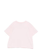 T-shirt per bambina Emilio Pucci Junior rosa con logo borchiato PY8B31 Z3672 51E EMILIO PUCCI KIDS 