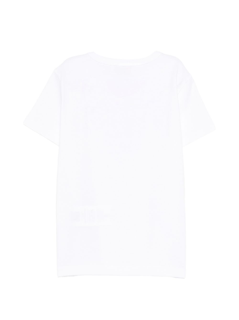 T-shirt per bambina Pucci Junior bianca con stampa logo sul davanti PY8B71 Z3672 100FU EMILIO PUCCI KIDS 