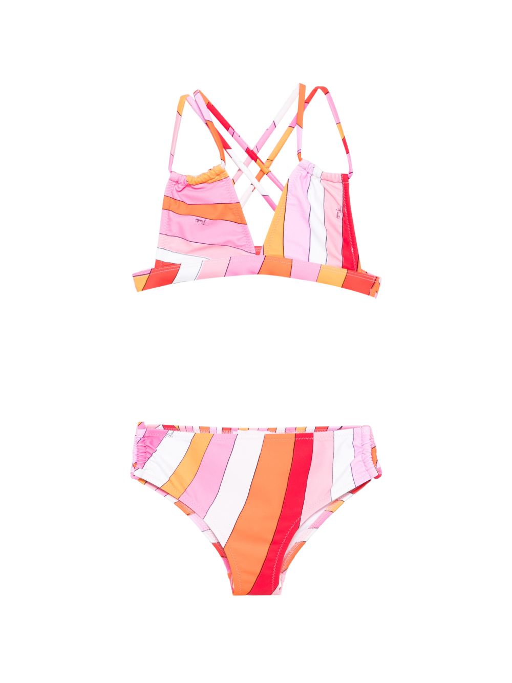 Bikini per bambina Emilio Pucci Junior rosa a righe PYCA19 Z3748 50EAR EMILIO PUCCI KIDS 