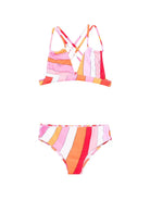 Bikini per bambina Emilio Pucci Junior rosa a righe PYCA19 Z3748 50EAR EMILIO PUCCI KIDS 