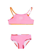 Costume per bambina Emilio Pucci Junior rosa con logo sul davanti PYCA39 Z0559 515 EMILIO PUCCI KIDS 