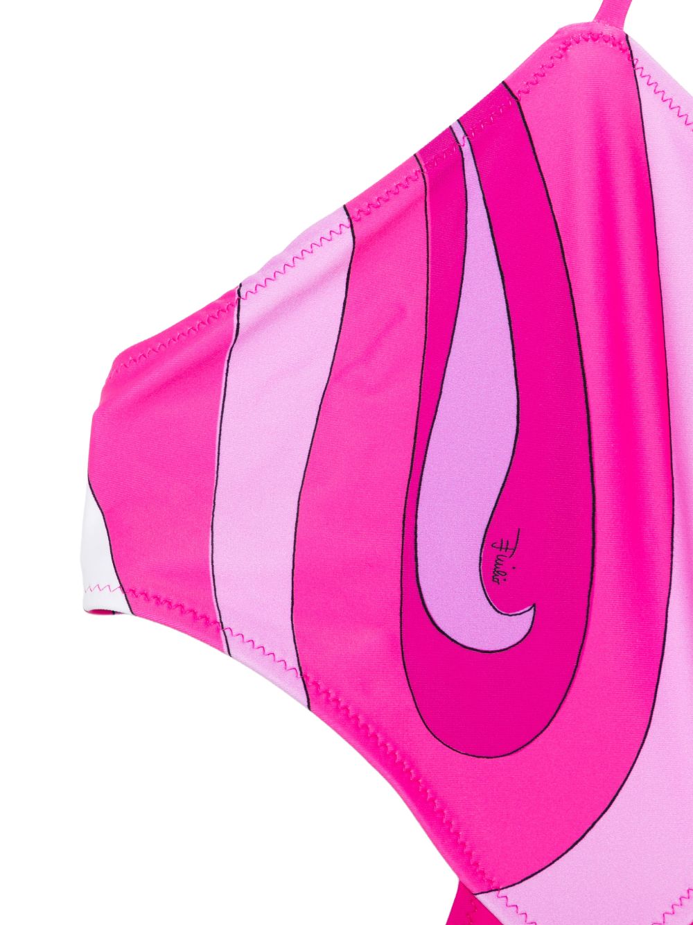Costume intero per bambina Emilio Pucci Junior rosa con dettaglio cut-out PYCA89 Z3747 570BC EMILIO PUCCI KIDS 