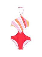 Costume da bagno per bambina Emilio Pucci Junior multicolore a righe PYCA89 Z3748 50EAR EMILIO PUCCI KIDS 