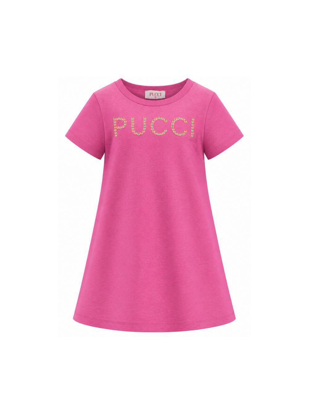 Abito per bambina Emilio Pucci Kids rosa con logo sul davanti PY1B71 Z3672 570 EMILIO PUCCI KIDS 