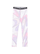 Leggings per bambina Emilio Pucci Junior multicolore con stampa Iride PY6B61 Z3688 508LI EMILIO PUCCI KIDS 