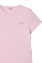T-shirt per bambina Emilio Pucci Kids rosa con logo sul davanti PY8A81 Z3672 51E EMILIO PUCCI KIDS 
