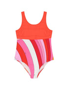 Costume intero per bambina Emilio Pucci Junior multicolore con stampa grafica PYCA59 Z0559 407AR EMILIO PUCCI KIDS 