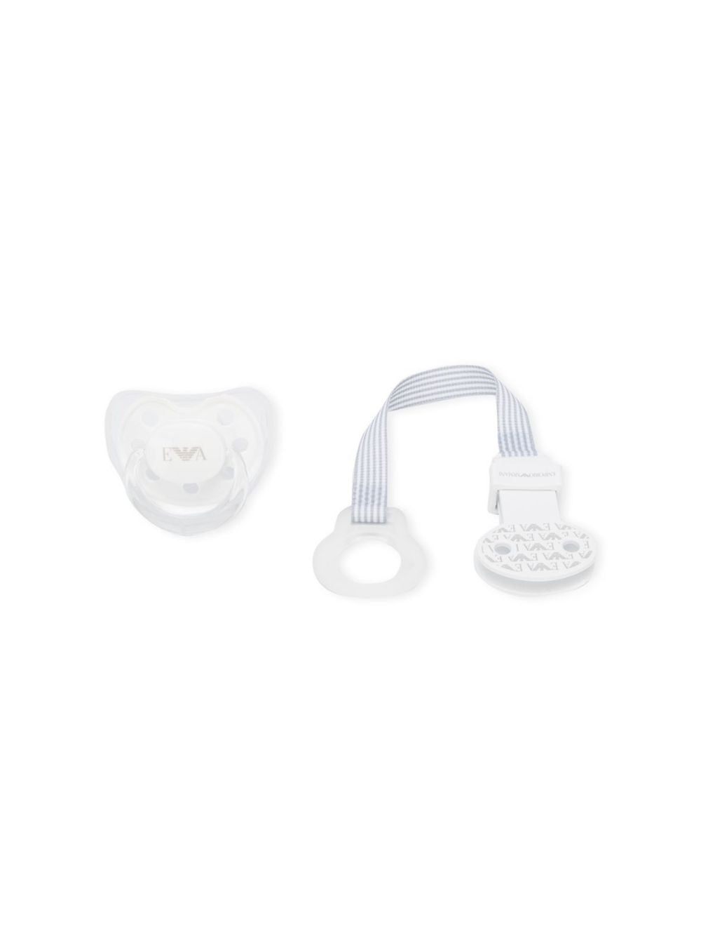 Ciuccio per neonati Emporio Armani Kids bianco con stampa 409174 CC919 00010 EMPORIO ARMANI KIDS 