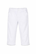 Pantaloni per neonato Emporio Armani Kids bianchi con placca logo 8NHP60 4N6YZ 0100 EMPORIO ARMANI KIDS 