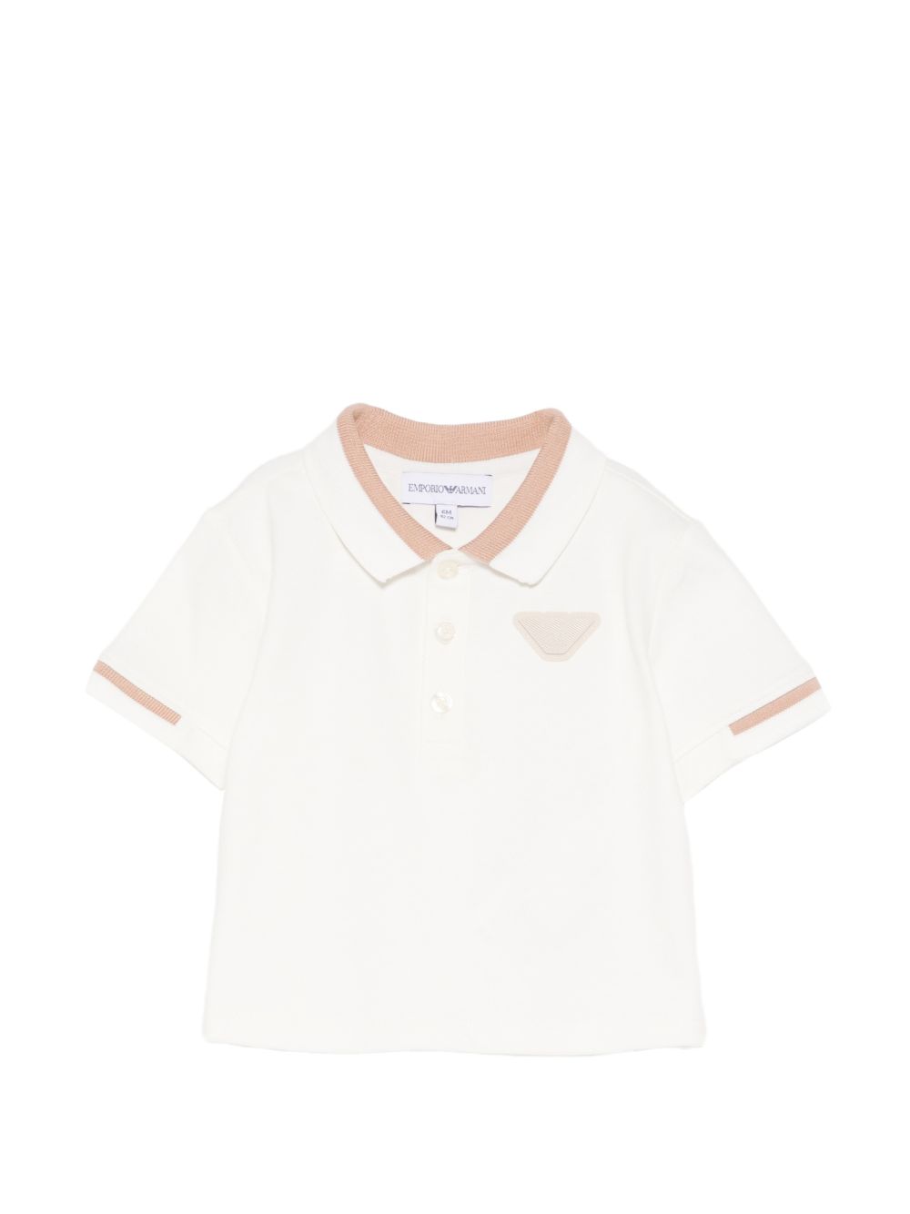 T-shirt per neonato Emporio Armani Kids beige con logo aquila sul davanti EB001322 AF16641 U0003 EMPORIO ARMANI KIDS 