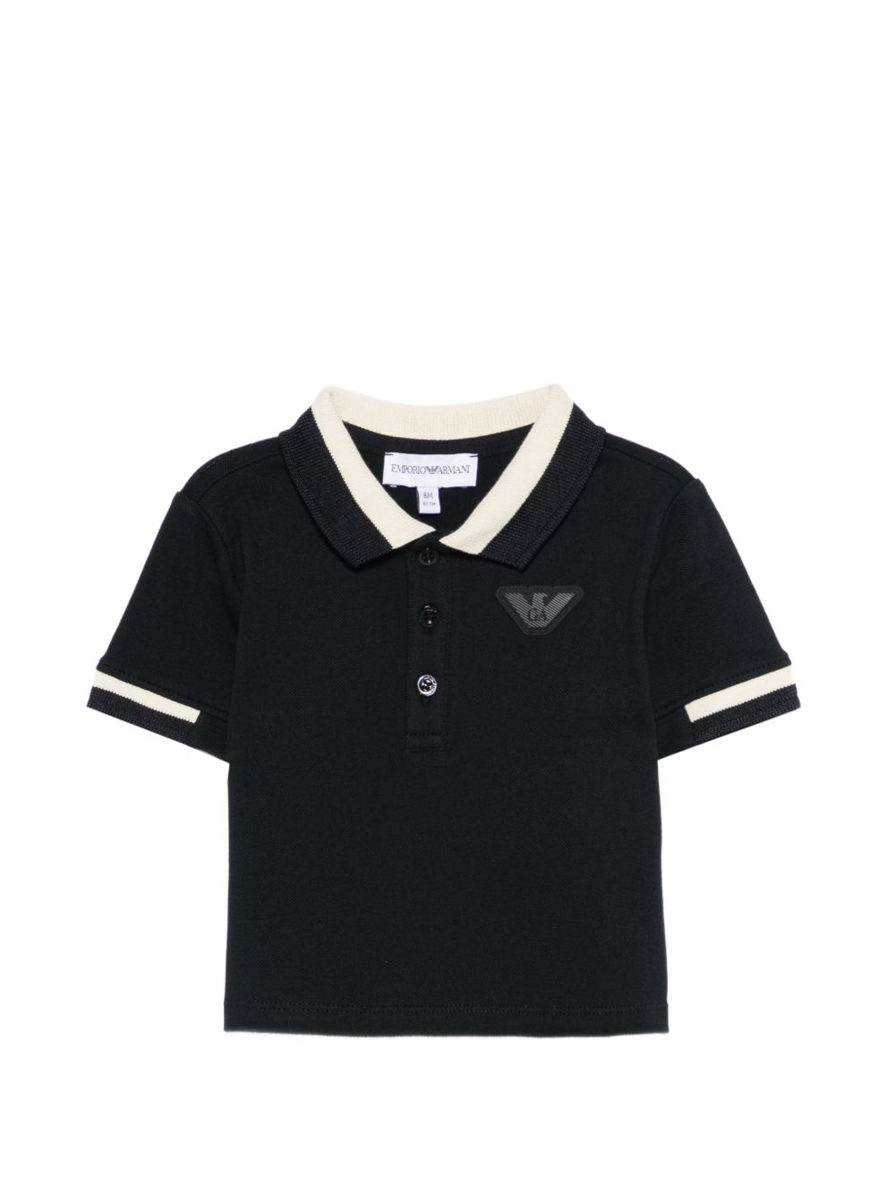T-shirt per neonato Emporio Armani Kids blu con logo aquila sul davanti EB001322 AF16641 UB118 EMPORIO ARMANI KIDS 