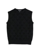Gilet per bambino Emporio Armani Kids blu con orlo a coste EB001355 AF23415 UB118 EMPORIO ARMANI KIDS 