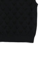 Gilet per bambino Emporio Armani Kids blu con orlo a coste EB001355 AF23415 UB118 EMPORIO ARMANI KIDS 
