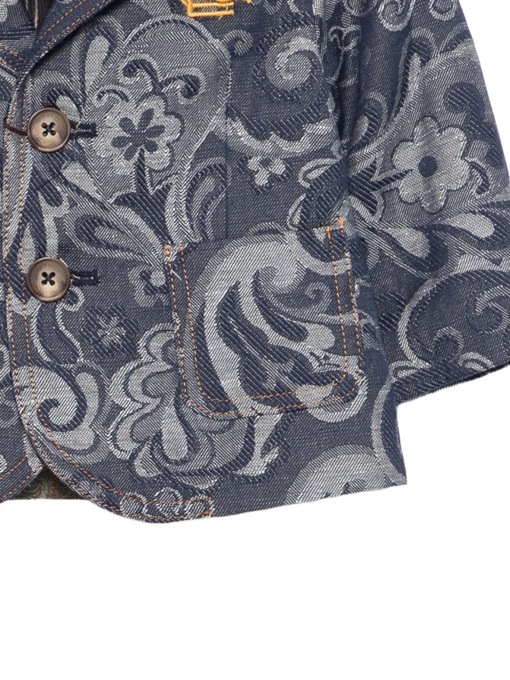 Giacca per neonato Etro Kids blu con stampa paisley GY2504 I0308 620 ETRO KIDS 