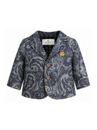 Giacca per neonato Etro Kids blu con stampa paisley GY2504 I0308 620 ETRO KIDS 