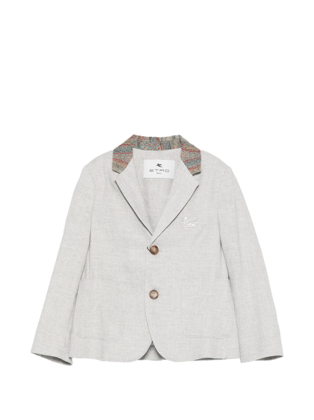 Blazer per bambino Etro Kids grigio con inserti con motivo Paisley GY2P34 I0314 956 ETRO KIDS 