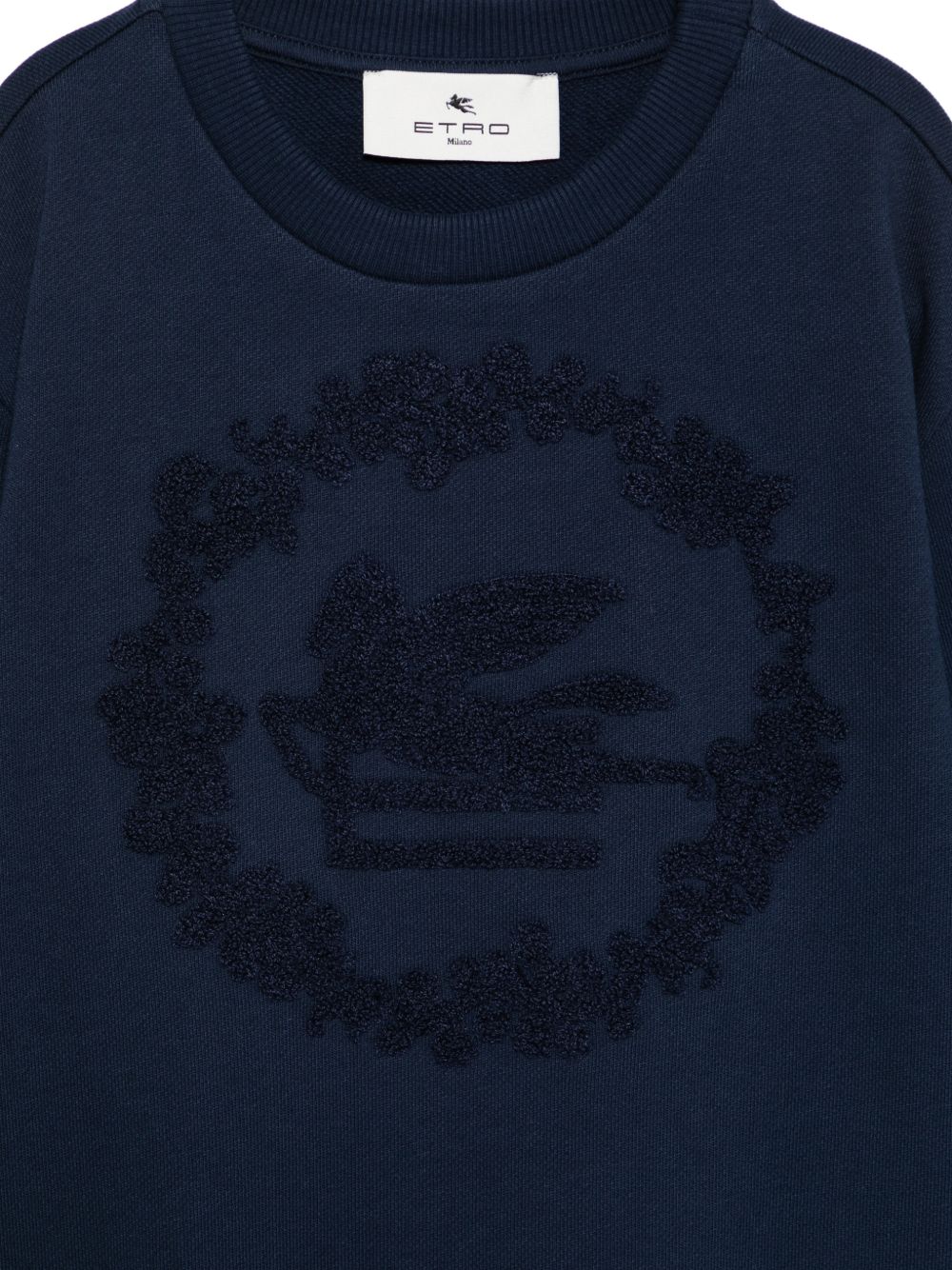 Felpa per bmabino Etro Kids blu navy con logo ricamato GY4P10 Z3183 617 ETRO KIDS 