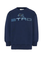 Felpa per bambino Etro Kids blu con logo sul davanti GY4P50 Z3183 617 ETRO KIDS 