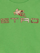 Felpa per bambino Etro Kids verde con applicazione Pegaso sul davanti GY4P50 Z3183 773 ETRO KIDS 