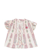 Camicia per bambina Etro Kids multicolore con maniche arricciate GY5A72 U0268 501MC ETRO KIDS 