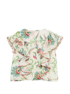 Blusa per bambina Etro Kids beige con stampa floreale GY5A82 M0082 106MC ETRO KIDS 