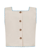 Top per bambina Etro Kids beige con ricamo floreale sul davanti GY5A92 P0287 107 ETRO KIDS 