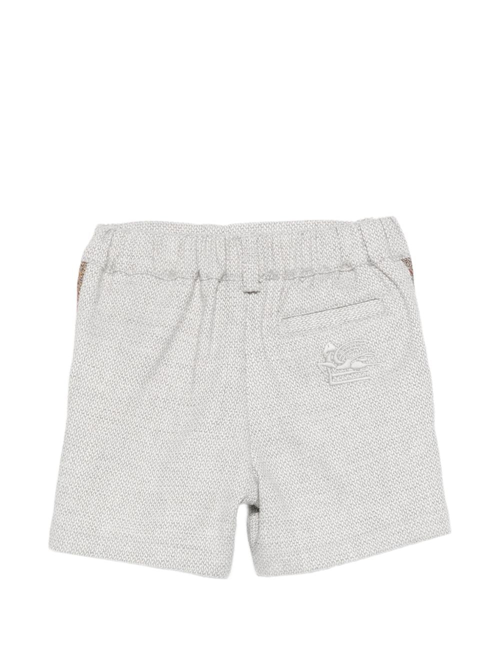 Shorts per neonato Etro Kids grigi con inserti con motivo Paisley GY6519 I0314 956 ETRO KIDS 