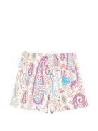Shorts per neonata Etro Kids multicolor con logo ricamato GY6569 Z3794 107MC ETRO KIDS 