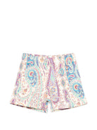 Shorts per neonata Etro Kids multicolor con logo ricamato GY6569 Z3794 107MC ETRO KIDS 