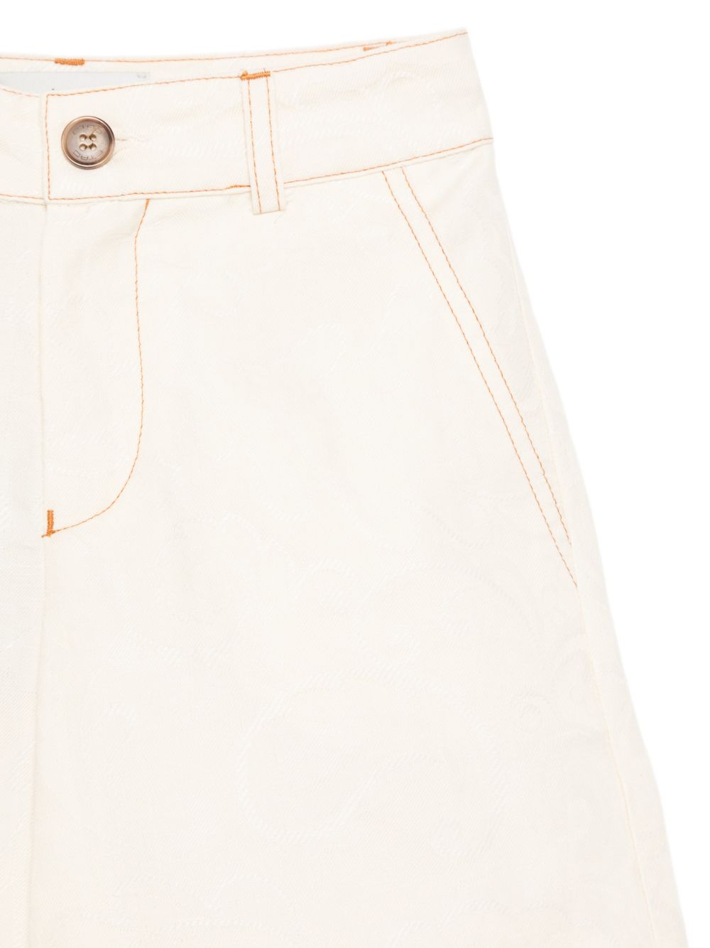 Shorts per bambino Etro Kids bianco con Pegaso ricamato sul retro GY6P09 I0308 105 ETRO KIDS 