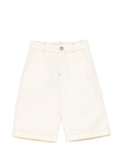 Shorts per bambino Etro Kids bianco con Pegaso ricamato sul retro GY6P09 I0308 105 ETRO KIDS 