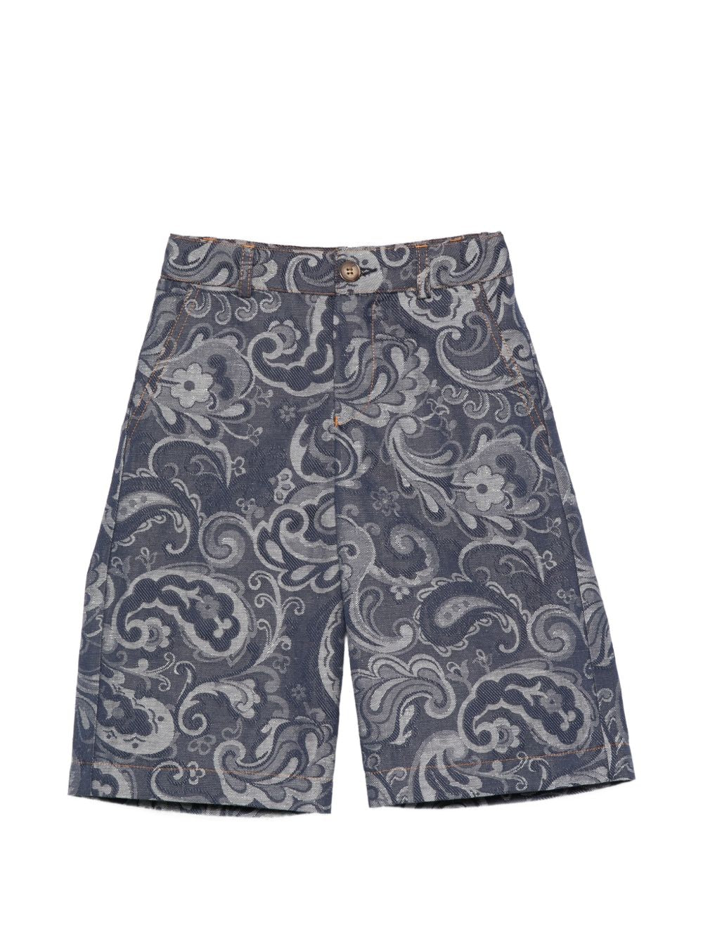 Shorts per bambino Etro Kids blu con motivo Paisley all-over GY6P09 I0308 620 ETRO KIDS 