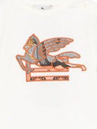 T-shirt per neonato Etro Kids beige con ricamo Pegaso sul davanti GY8531 Z3672 102 ETRO KIDS 