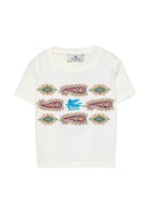 T-shirt per neonato ETRO KIDS bianca con stampa grafica GY8551 Z3672 102 ETRO KIDS 